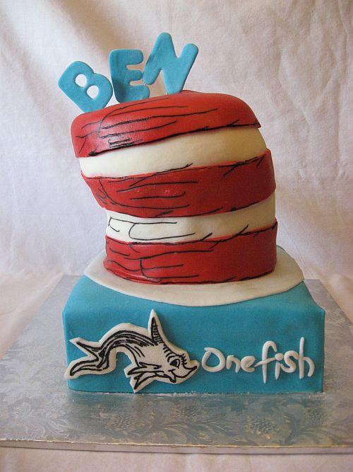 cat in hat cake. Finished Dr. Seuss Cake!