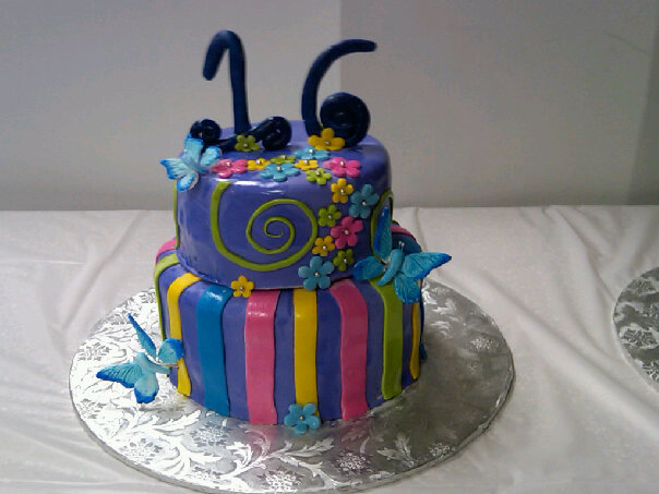 Sweet 16 Birthday Cakes. This sweet 16 cake was made to coordinate with 