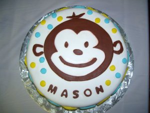 Mod Monkey Cake 2nd Birthday