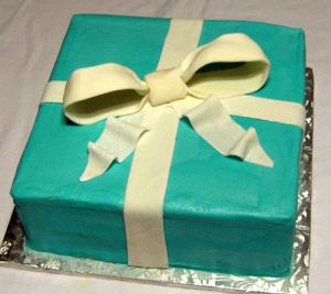 Tiffany & Co. Cake Teal Blue with Bow