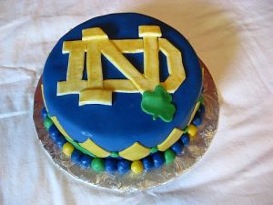 Notre Dame Birthday Cake Picture