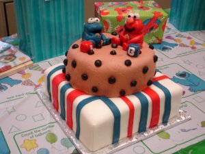 Cookie Monster and Elmo Birthday Cake!