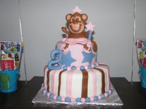Ballerina Monkey Custom Cake Topper and Custom Cake!  