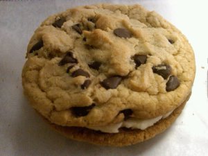 Chocolate Chip Sandwich Cookies with Vanilla Creme Filling