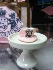 Juicy Couture Cupcake Tea Cup Charm Toppers